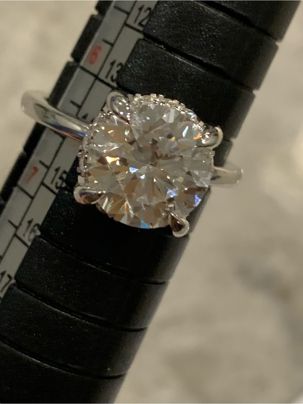 IGI certified 3 ct lab diamond engagement ring. QUICK SHIP.